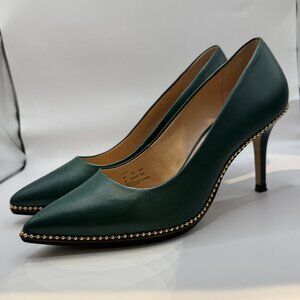 Coach NWB Womens Waverly High Heel Leather Pumps 8B Dark Pine